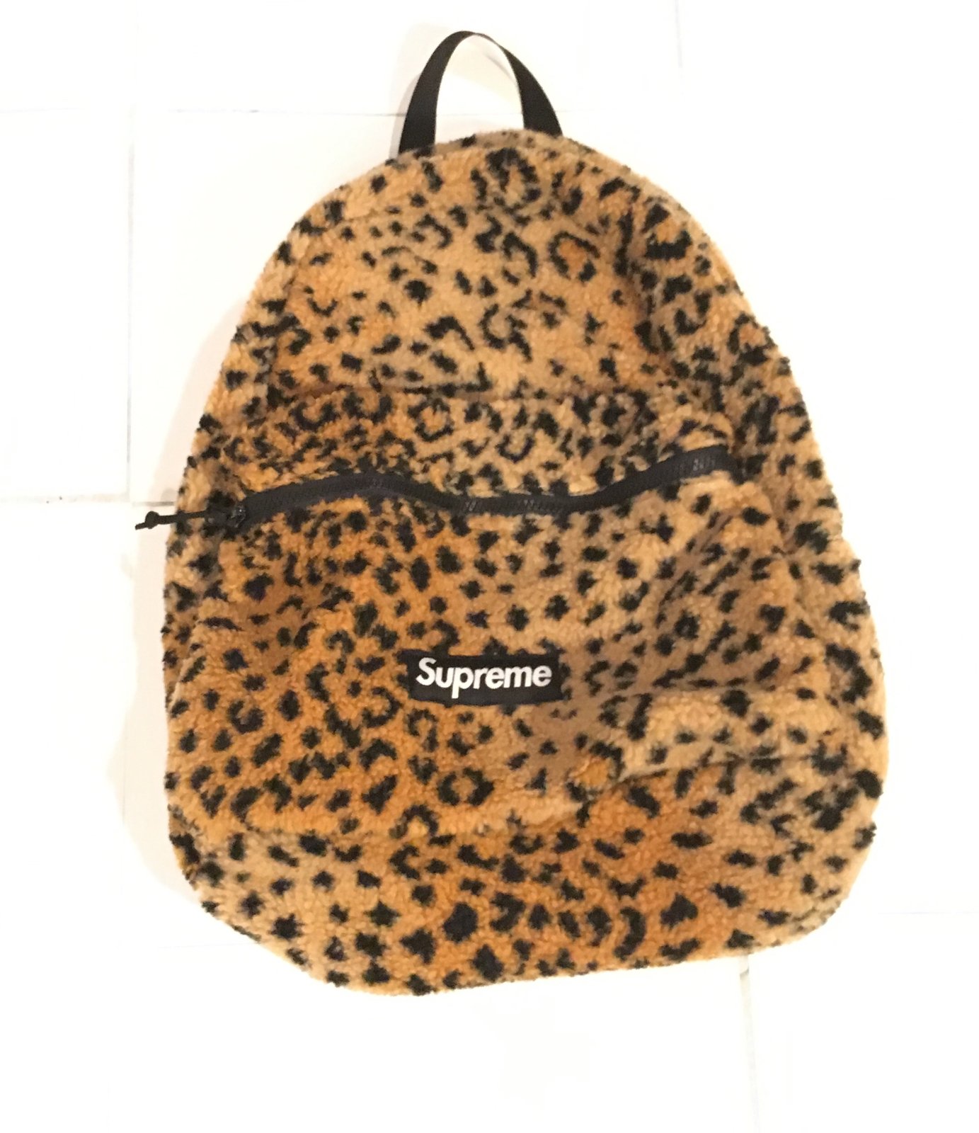 supreme f/w 17 leopard fleece backpack | hype room milano