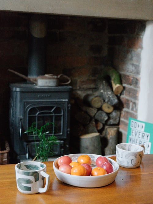 Image of Uuu Green Beak handled Mug 