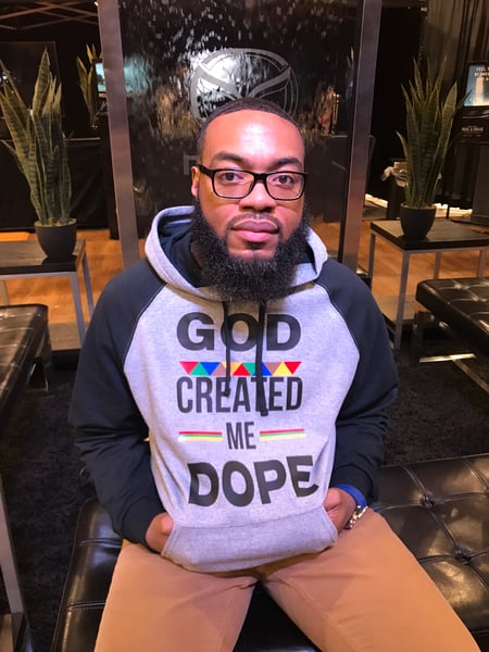 Image of God Created Me Dope (Unisex) Two-Toned BLK & GRAY