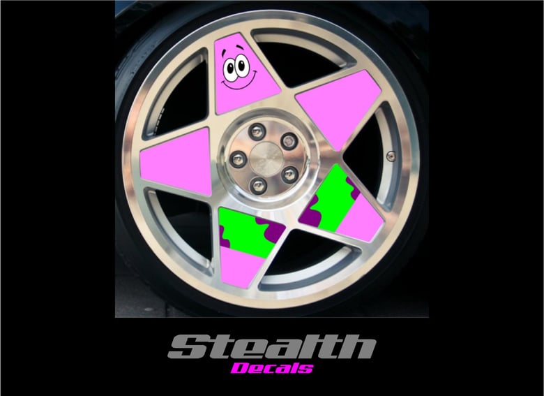 Image of 3SDM 0.05 Patrick Starfish Wheel inserts stickers 18"