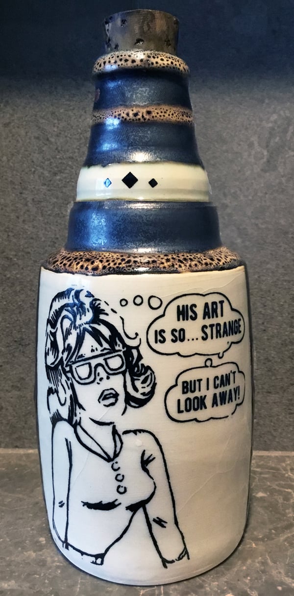 Image of Ceramic Bottle 15 - Strange Art