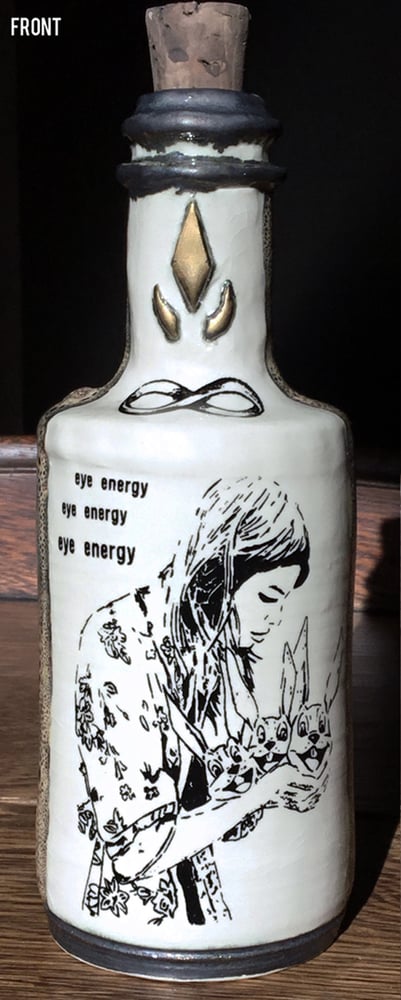 Image of Ceramic Bottle 6 - Eye Energy Queen