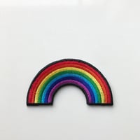 Rainbow embroidered patch