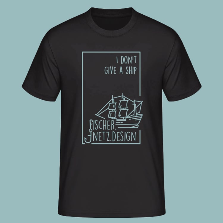 Image of i dont give a ship - black