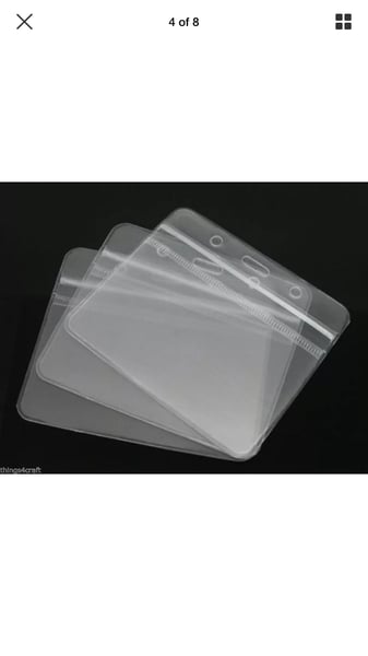 Image of CLEAR HIGH QUALITY ID CARD HOLDERS.