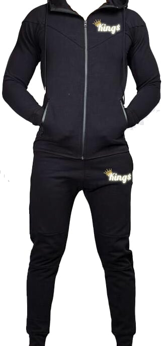 Black King$/Queen$ Reflective Tracksuit