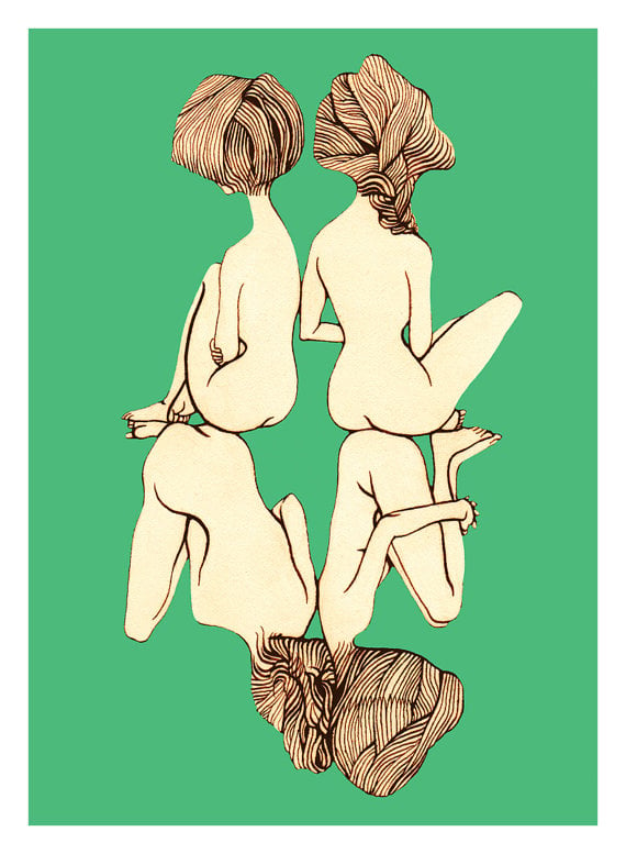 Image of Nudie Gals print by Renee Staeck