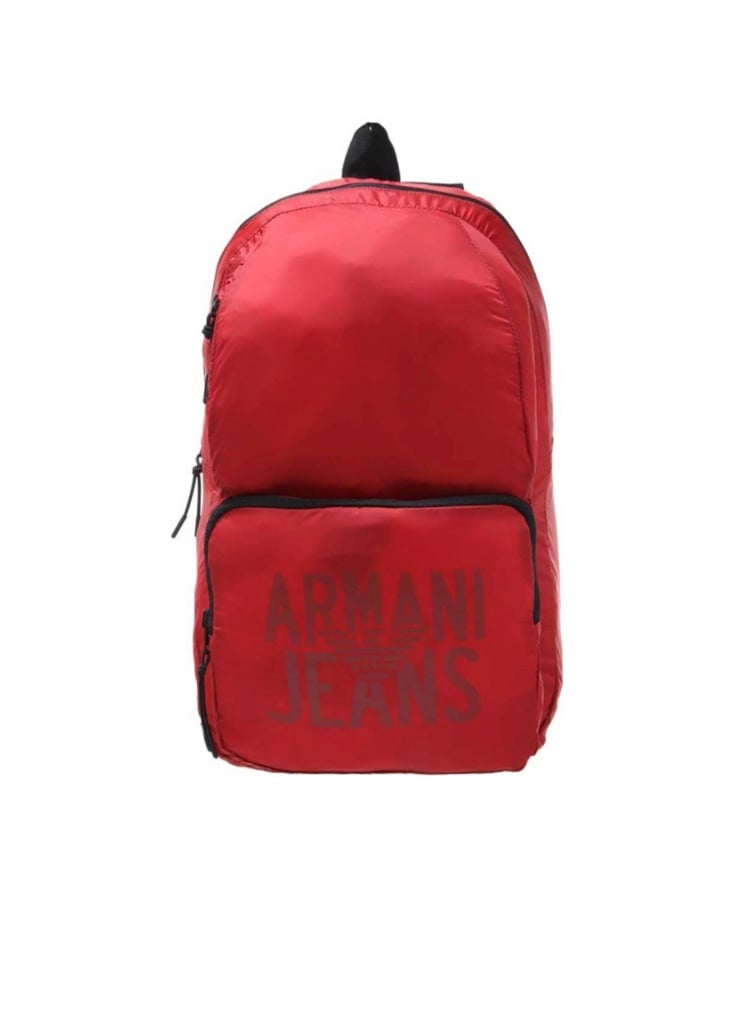ARMANI JEANS Nylon backpack with zip man woman red 45x30x20 cm