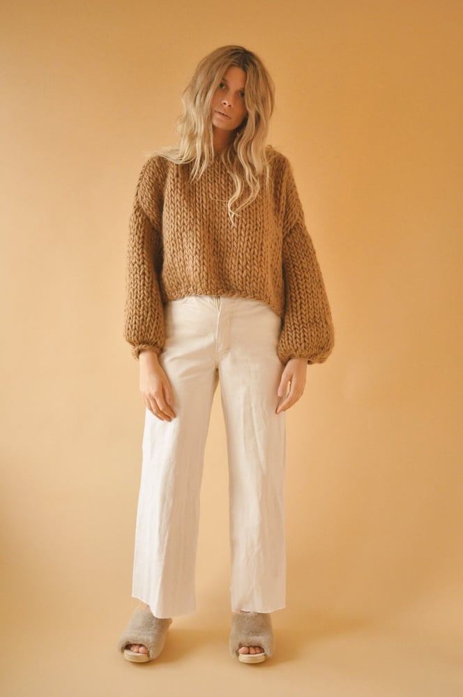 Image of  WOOL CROPPED SWEATER - Made to order