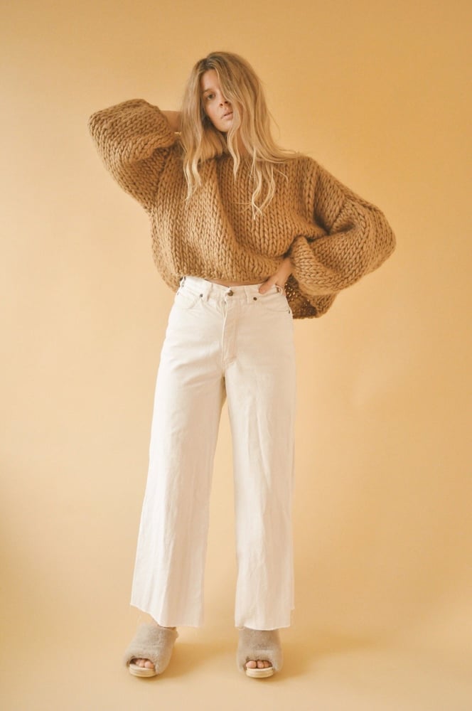 Image of  WOOL CROPPED SWEATER - Made to order