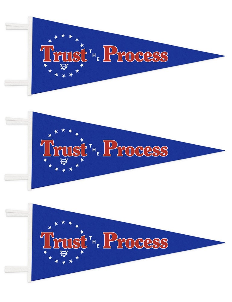 Image of Trust The Process Basketball Pennant