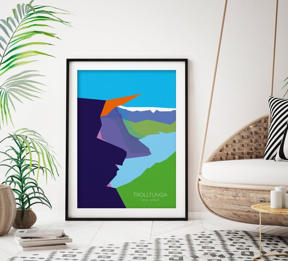 Image of Trolltunga, Norway -  art poster