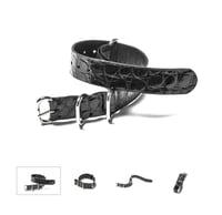 Image 1 of Black Alligator NATO strap