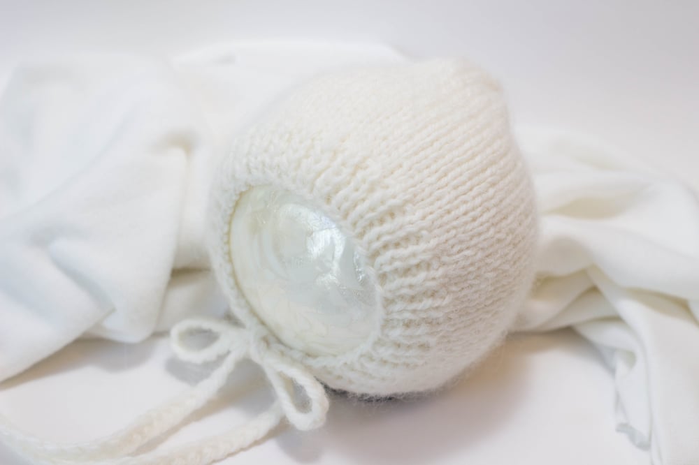 Image of Merino Angora Luxury Bonnet Newborn