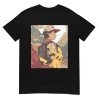 Image 2 of Ash Pikachu Japanese Pokemon Print T-Shirt