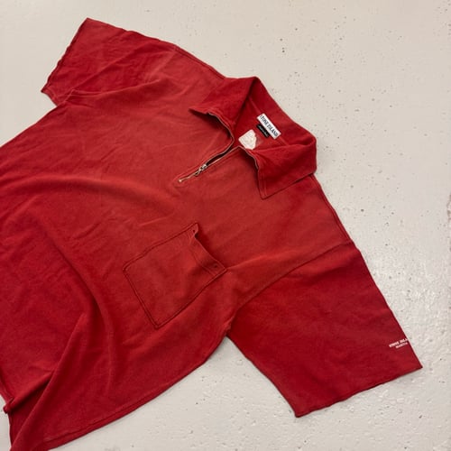 Image of SS 1996 Stone Island Marina 1/4 Zip Up Polo Shirt, Size Large