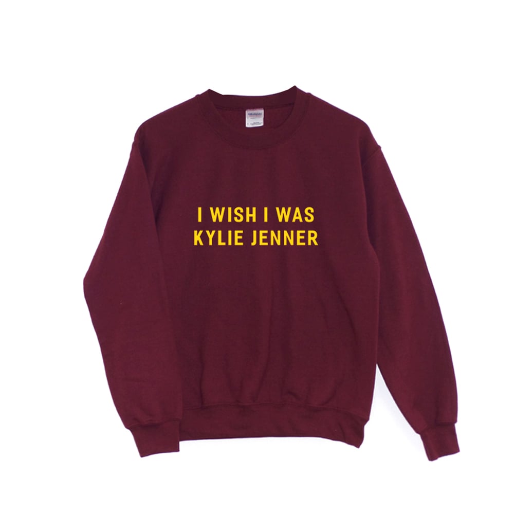 Image of Kylie Jenner Sweatshirt in Maroon