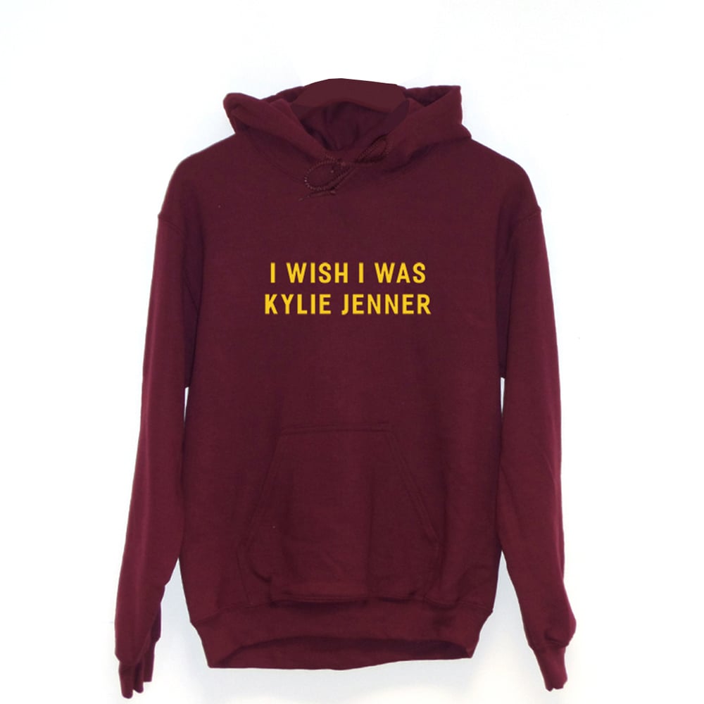 Image of Kylie Jenner Hoodie in Maroon