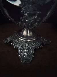 Image 4 of Superbe boule de 15 cm de diam. et socle en argent bas titre, poinçonné, du XIXème siecle