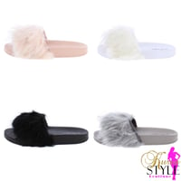 Image 1 of Kimora Fur Slides 