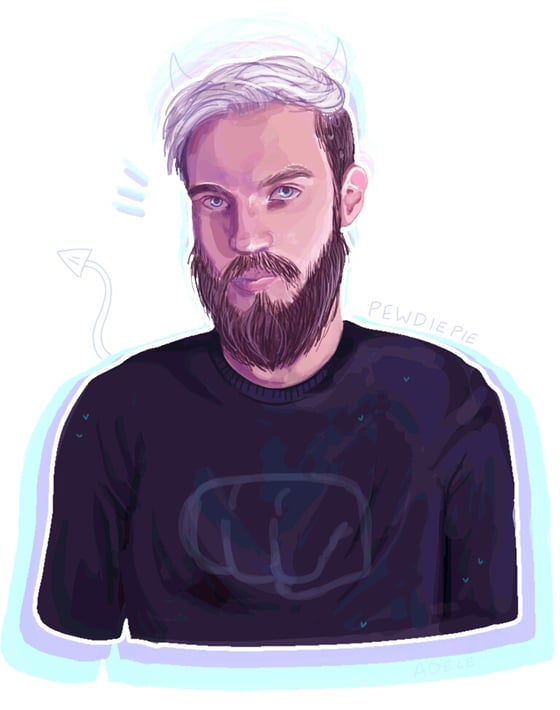 Image of Pewdiepie - Youtuber Fanart Poster print