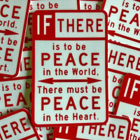 Pack of 50 Peace Sign Stickers - MSRP $3 each