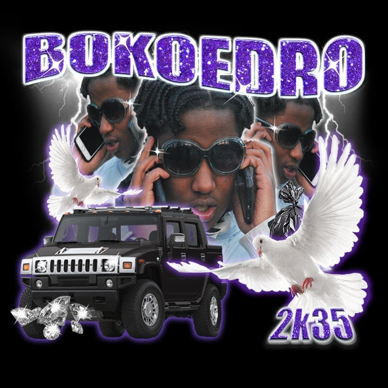 Image of PURPLE BOKOEDRO T-SHIRT RARE 2K35 ITEM ︻デ═一