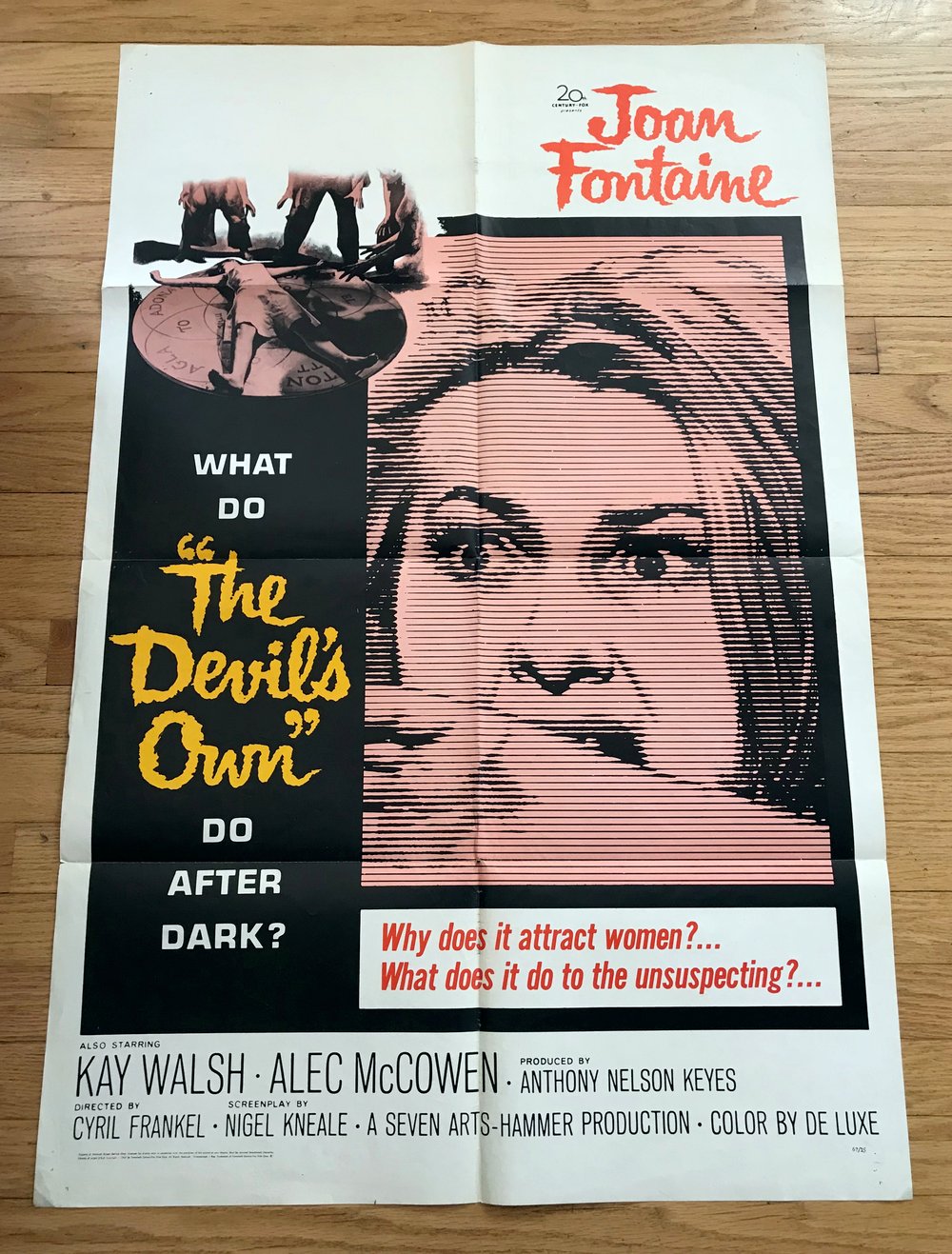 1967 THE DEVIL'S OWN aka THE WITCHES Original U.S. One Sheet Movie Poster