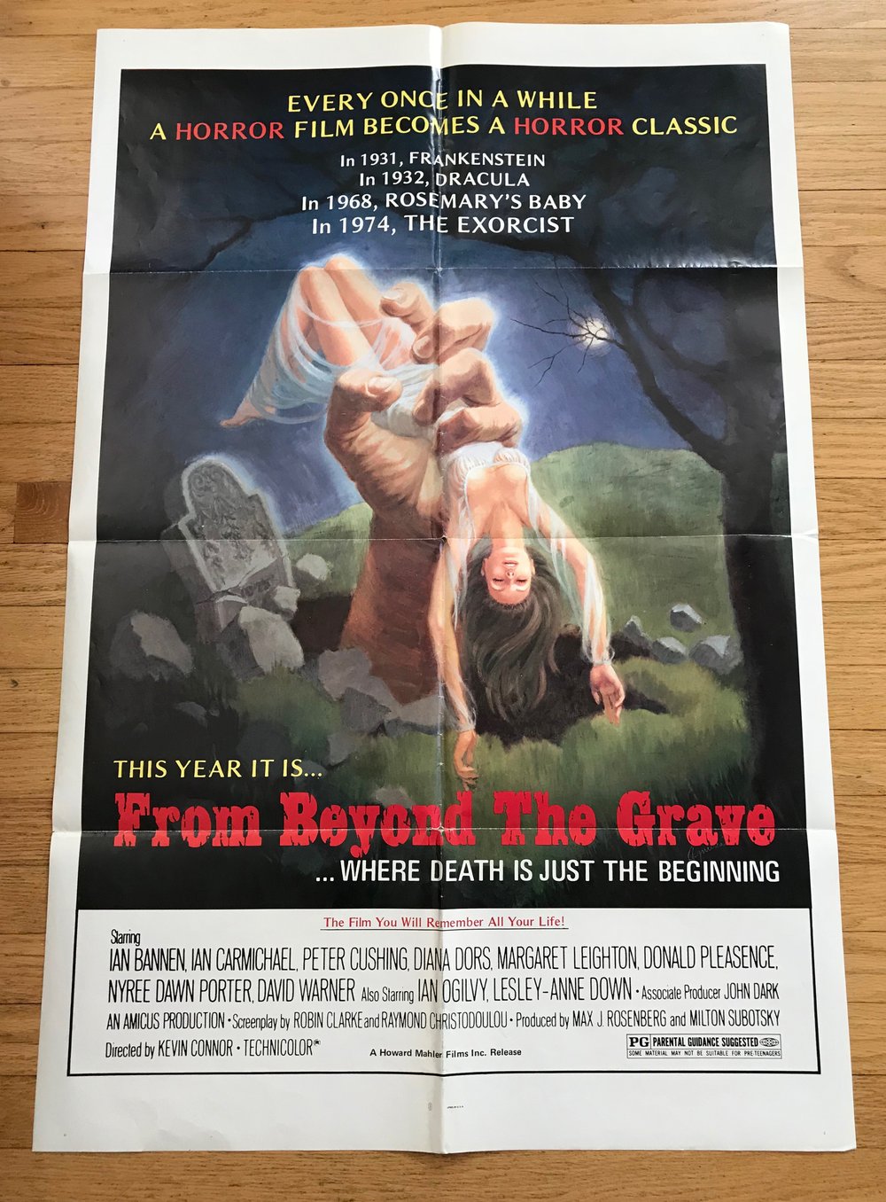 1974 FROM BEYOND THE GRAVE Original U.S. One Sheet Movie Poster