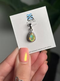 Image 4 of ETHIOPIAN OPAL PENDANT WITH CHAIN .925 STERLING SILVER B