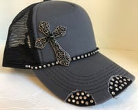 Image 1 of Triple Crystal Trucker Crystal Cross