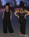 Black lace-up back jumper w/pockets