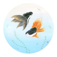 Image 1 of Goldfish Mermaids Original Paintings