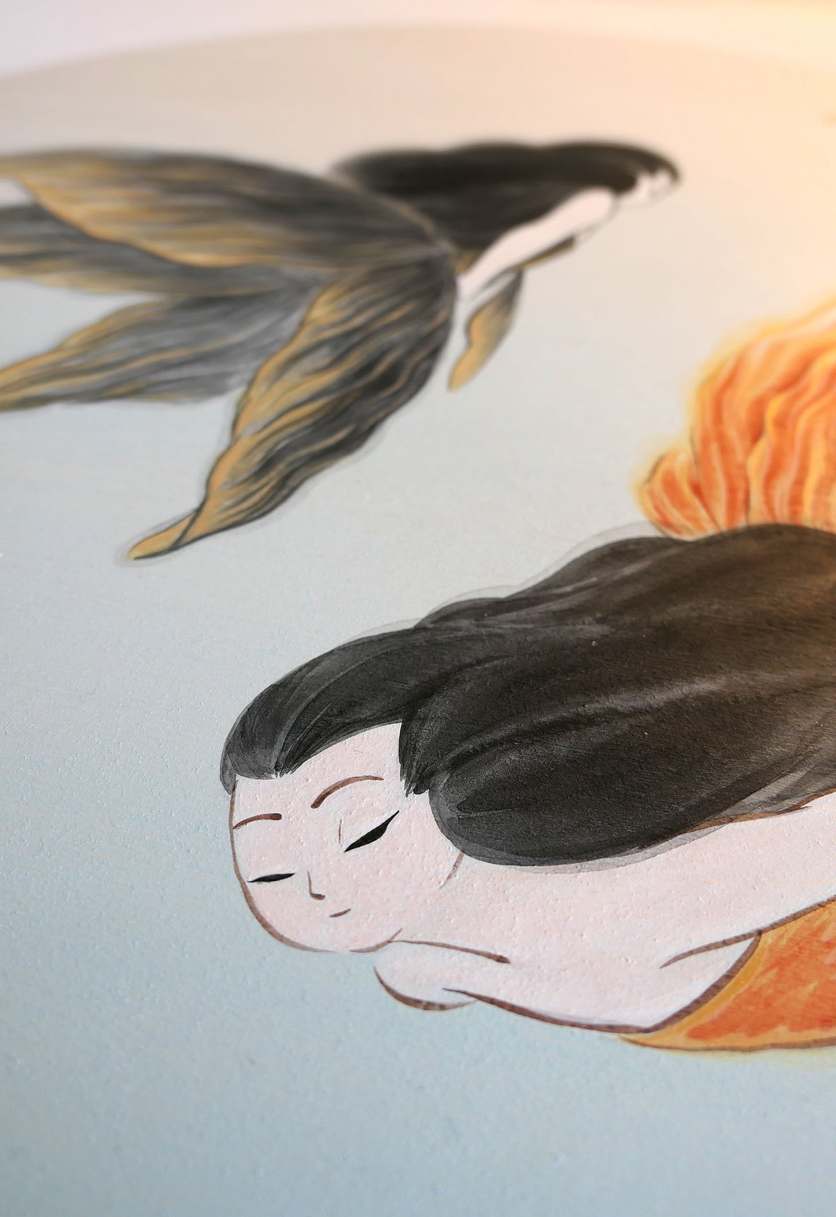 Goldfish Mermaids Original Paintings