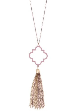 Image of Clover Pendant Chain with Tassel