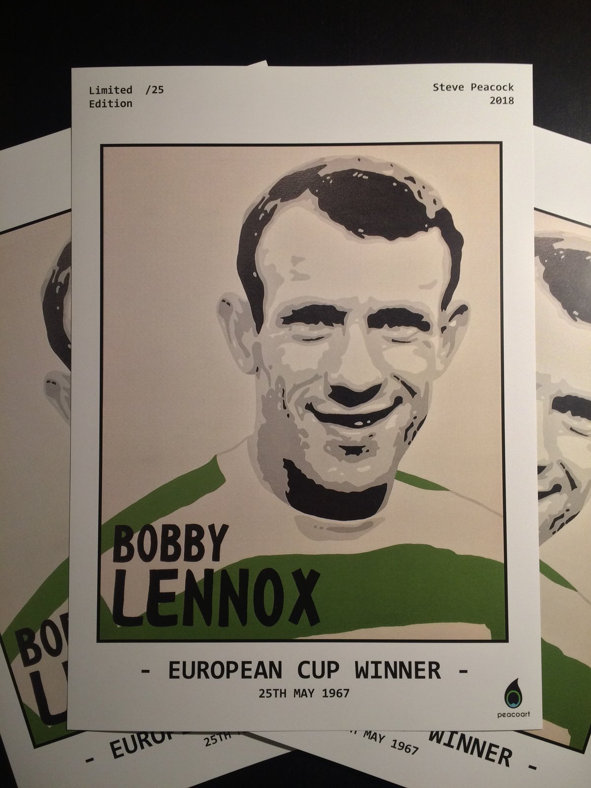 Image of Bobby Lennox, Celtic F.C. - European Cup Winner A4 print