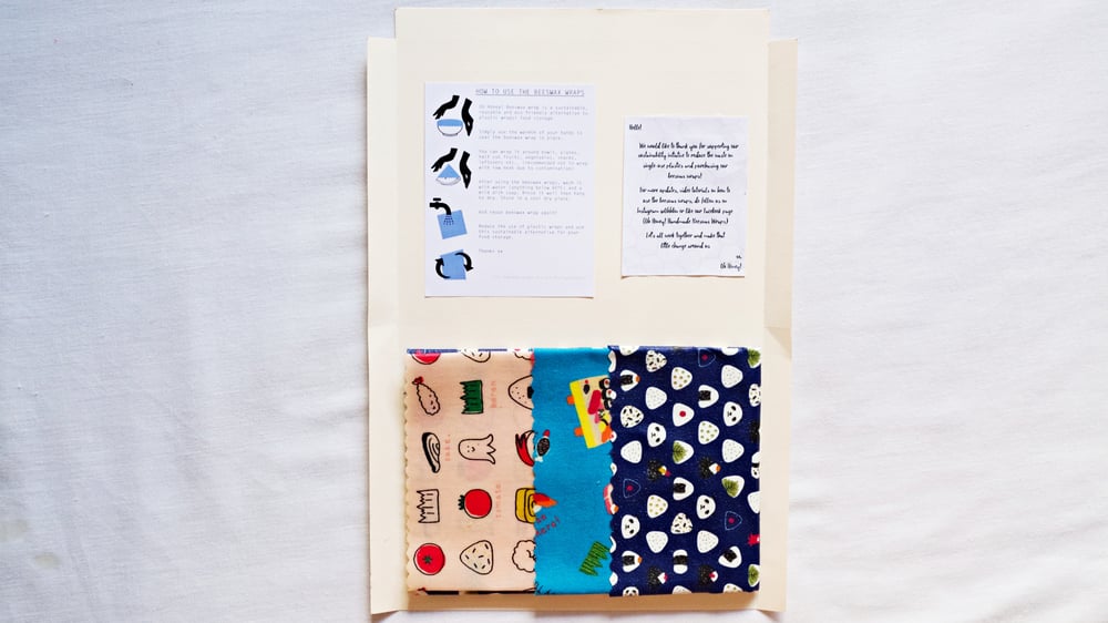 Image of SUSHI BEESWAX WRAPS SET