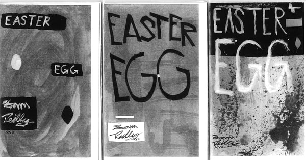 Image of easter egg zine package