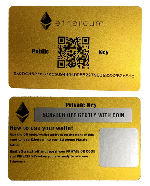 Image of Ethereum Wallet Card - Secure ETH Storage