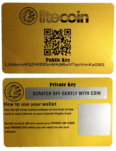 Image of Litecoin Wallet Card - Secure LTC Storage
