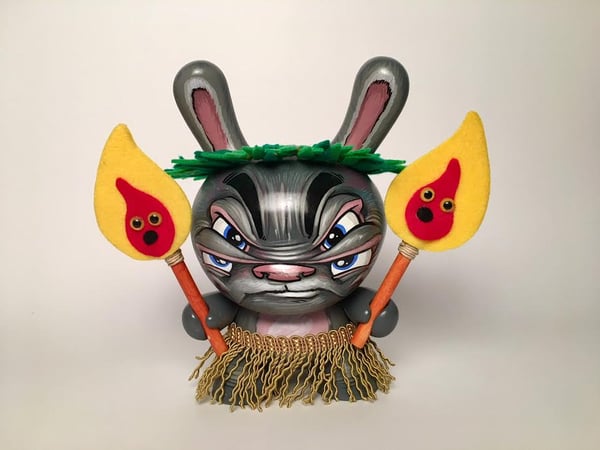 Image of 8 Inch Dunny Fire Knife Dancer "Grin"