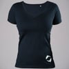 V-NECK TEE WOMAN NAVY