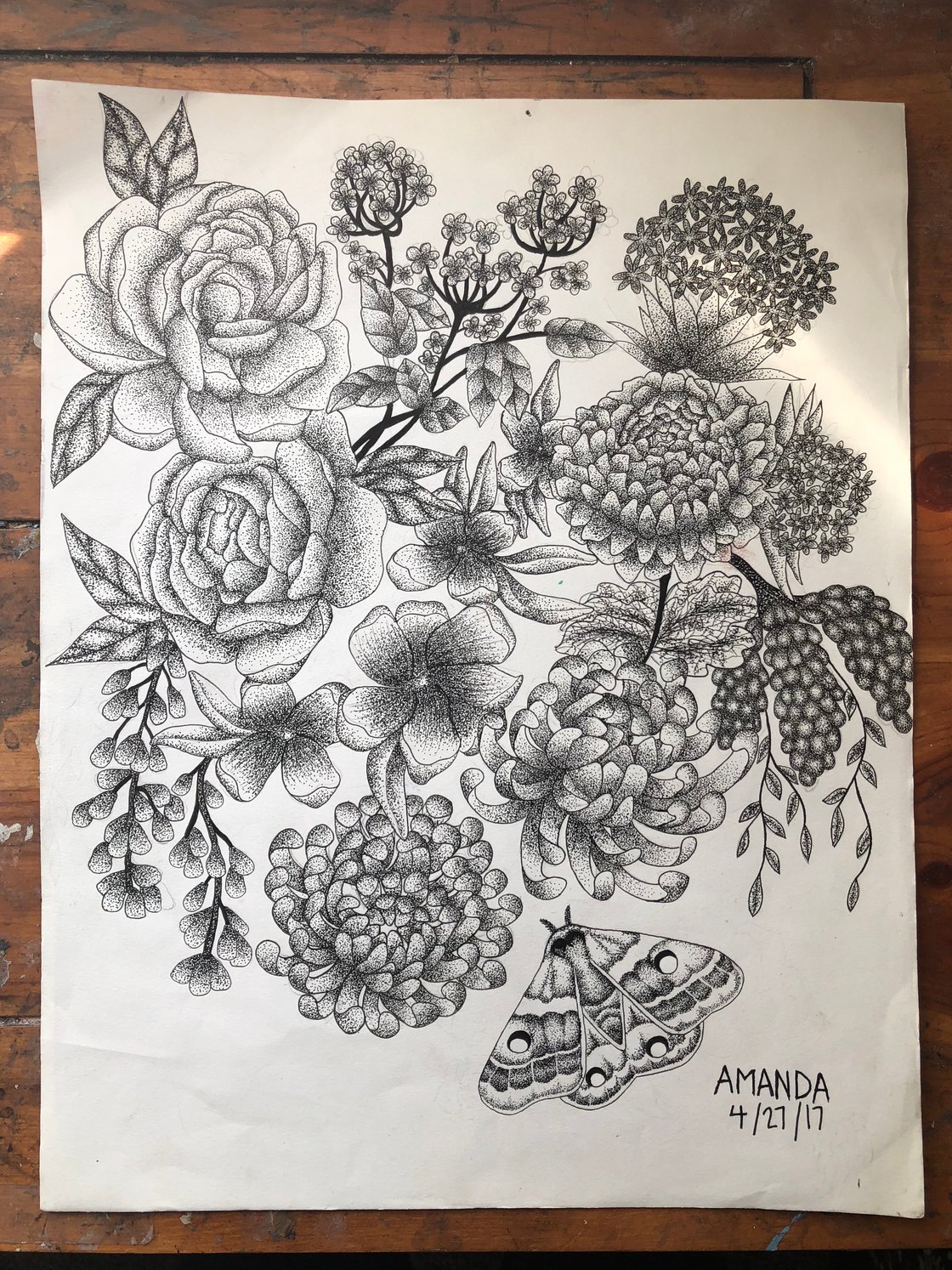 Image of Flowers in White Space