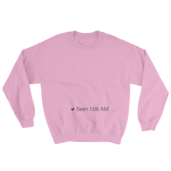 Image of Light Pink SeenZoned Crew Neck Sweatshirt