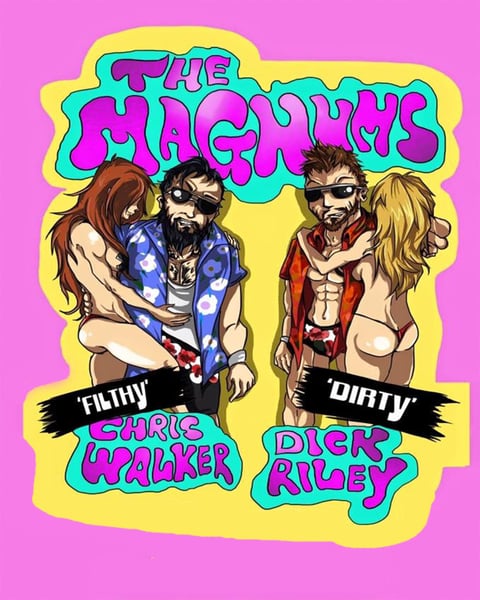 Image of Magnums Hand Drawn Promo Picture - 8 x 10