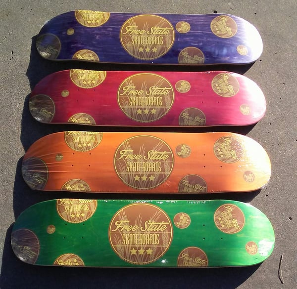 Image of Free State Logo Deck Size 8.5 Colors may very! Made in the U.S.A.