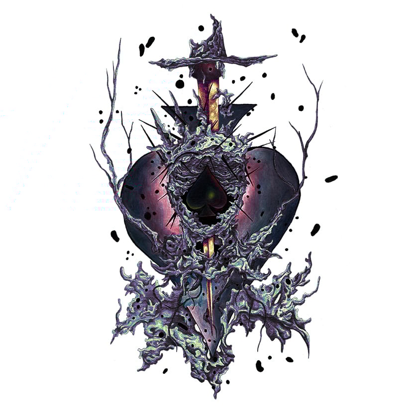 Image of Wilted Tarot Card Pack - Suit of Swords