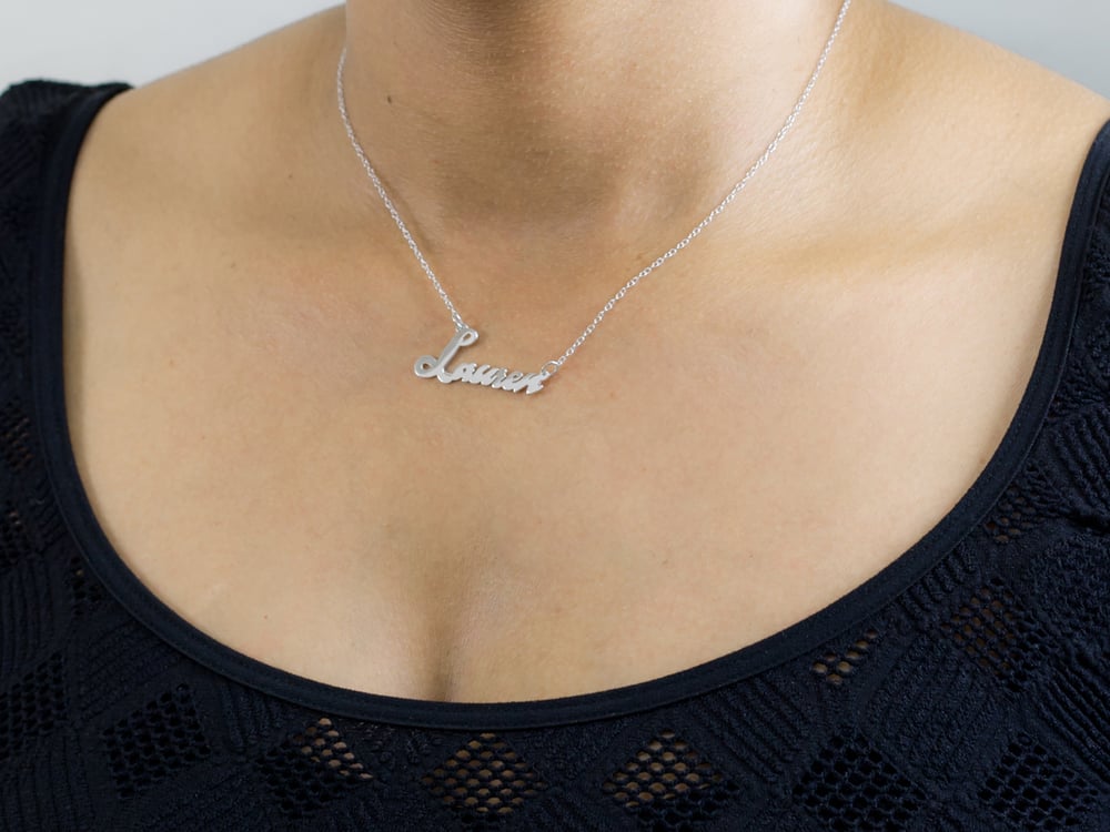Image of Name Necklace 925 Sterling Silver