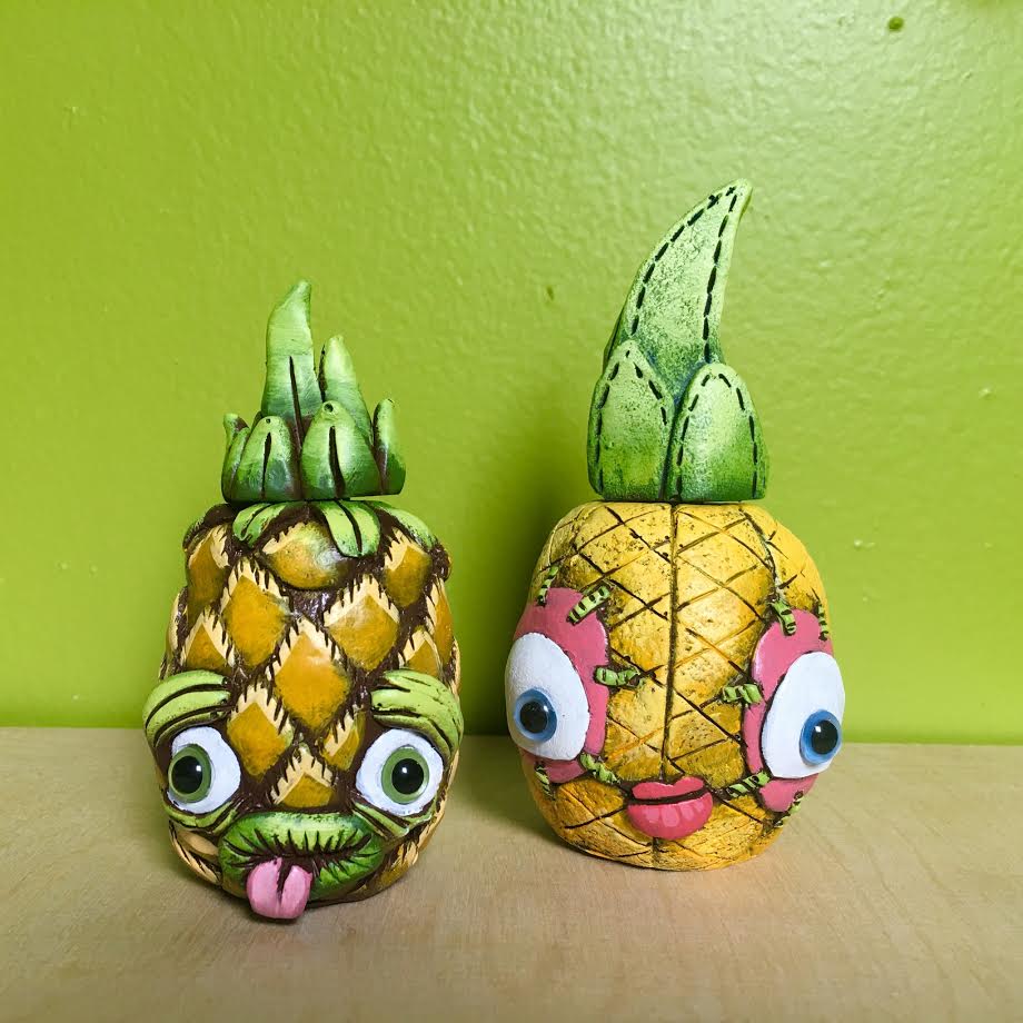 Image of His and Hers Hala Kahiki (Pineapple) Resin