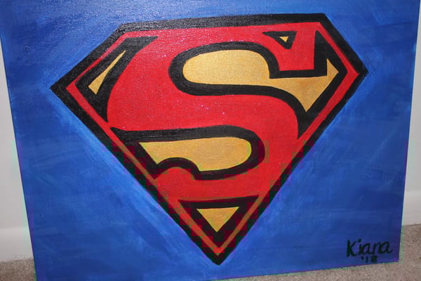 Image of Superman Logo Painting